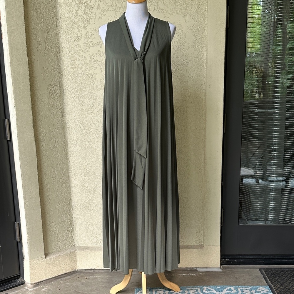 Mango Pleated Midi Dress